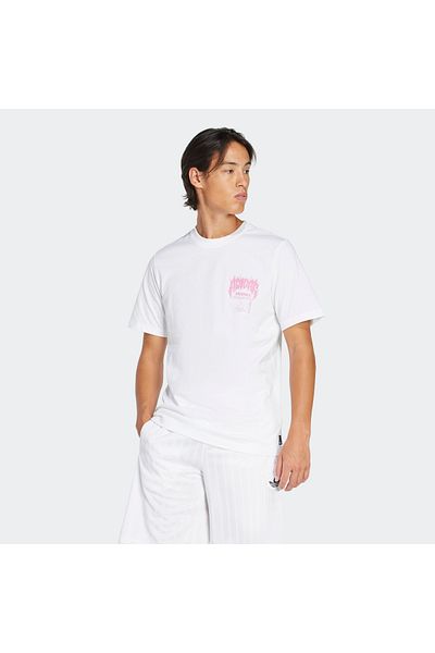 adidas Ανδρικό λευκό μπλουζάκι μόδας Trefoil Series (JD0665)