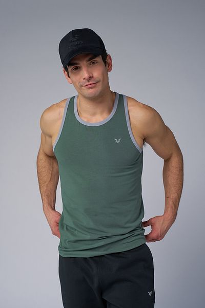 bilcee Men's Green Training Singlet 3944