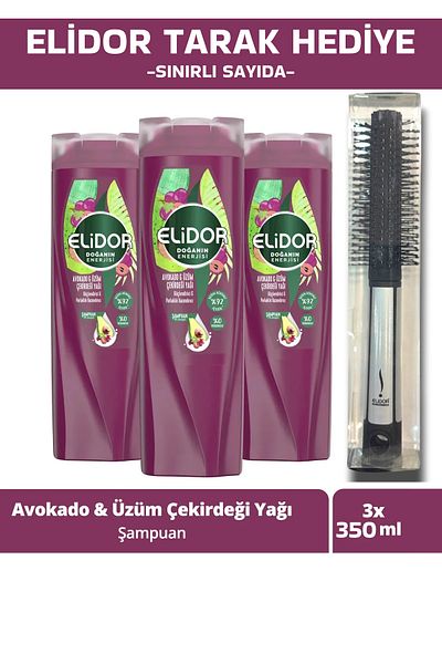 Elidor Nature's Energy Shampoo Avocado and Grape Seed Oil 350 ml