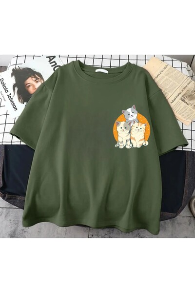 weywot Tricou oversize cu imprimeu față/spate The Sweetest Cat