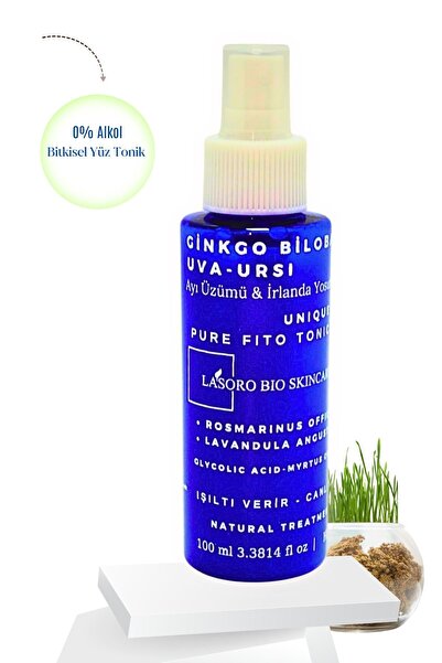 Lasoro Bio Skincare Lab Pure Fito Organik Tonik Ayı Üzümü (UVA-URSİ) Cilt Ayd...