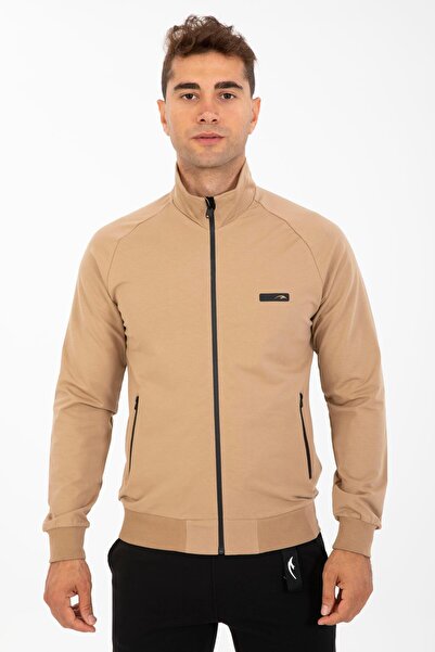 MARATON Comfort Men's Mock Neck Light Mink Tracksuit Top