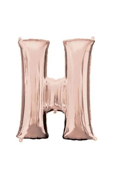 MAXEE STORE Balon aniversar Maxee, litera H, rose, 40 cm