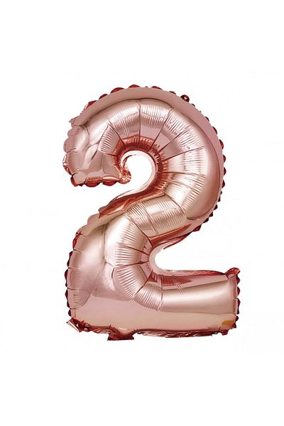MAXEE STORE Maxee birthday balloon, number 2, pink, 40 cm