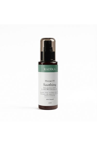 Radika Aromatherapy Masážny olej, upokojujúci masážny olej, 100% čistý, organický, prírodný, 100 ml