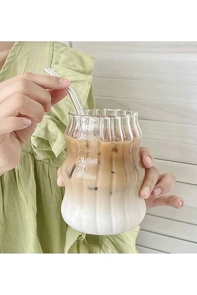 Mottogo Heat Resistant Design Glass Presentation Cup 450 ml