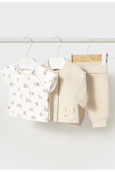 MAYORAL Men's Newborn Printed 3-Piece T-Shirt Tracksuit Set
