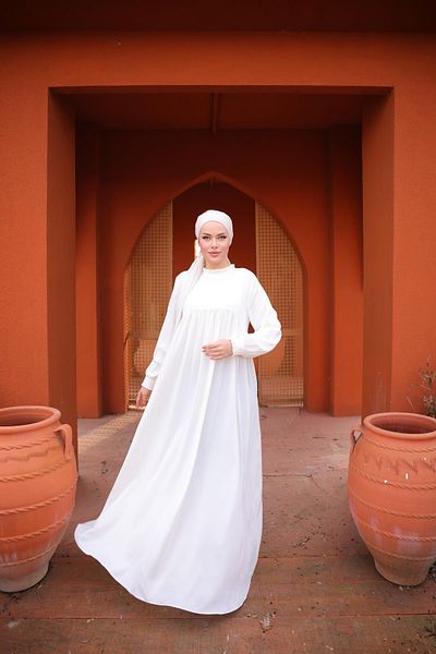 Nissra Φόρεμα Ankanoor Ecru Ruffle Robe Anka255062