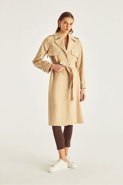 Naramaxx Classic Trench Coat with Windbreaker Detail
