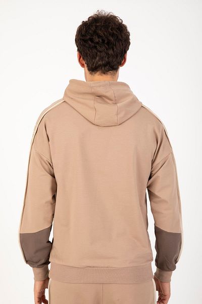MARATON Comfort Men's Hooded Long Sleeve Light Mink Sweatshirt 21127