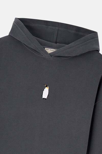 WWF Market İmparator Penguen SuperSoft Hoodie - Antrasit