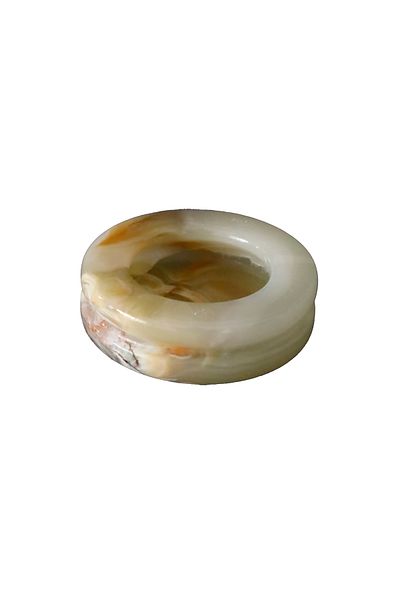 taru pasaj Natural Onyx Stone Ashtray - Handmade Decorative Ashtray