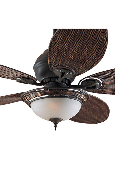 Hunter Fan Caribbean Breeze - 137 Cm. Hasır Kanatlı Ve Aydınlatmalı Tavan Vantilatörü
