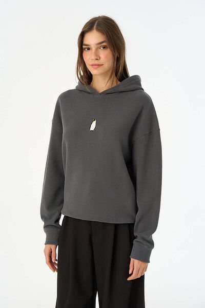 WWF Market Supersoft Hoodie Emperor Penguin Anthracite