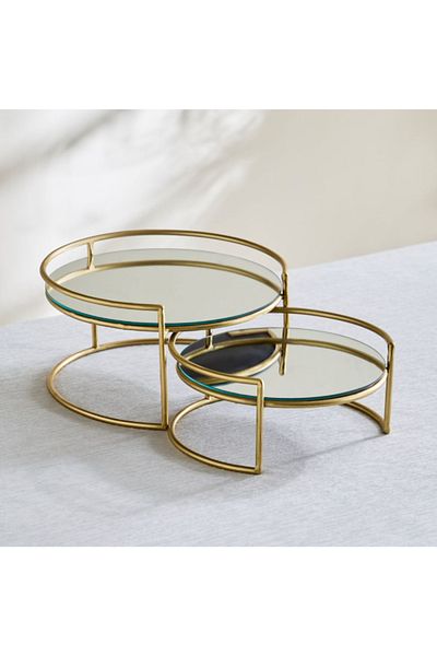 Home Box Nordic Metal 2-Piece Mirror Stand Set