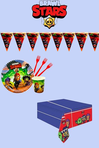 Evabrite 32-Person Brawl Stars Themed Economical Birthday Party Set