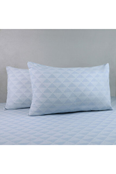 Home Box طقم غطاء وسادة قطني مطبوع من Malta Pixel مكون من قطعتين - 50 × 75 سم