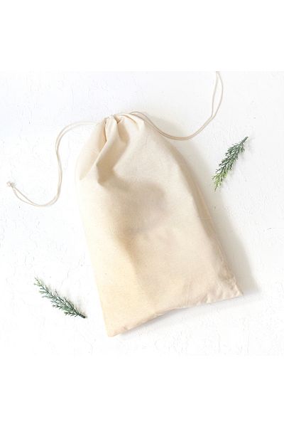 Bimotif Laced Cream Raw Cloth Pouch, 25x40 Cm 10 Pieces