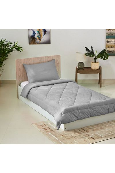 Home Box Ballina 2-Piece Solid Cotton Twin Comforter Set 160x220 cm