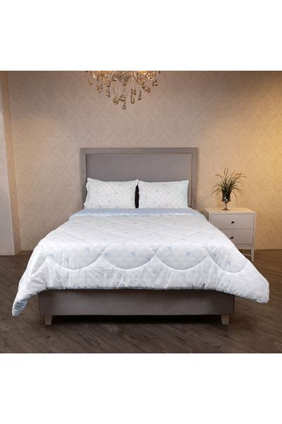 Home Box Malta Pixel 3-Piece Printed Cotton King Comforter Set - 220x240 cm