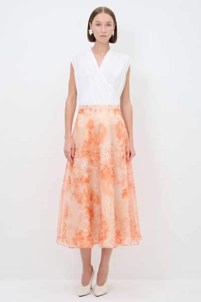 adL Pileli Desenli Etek