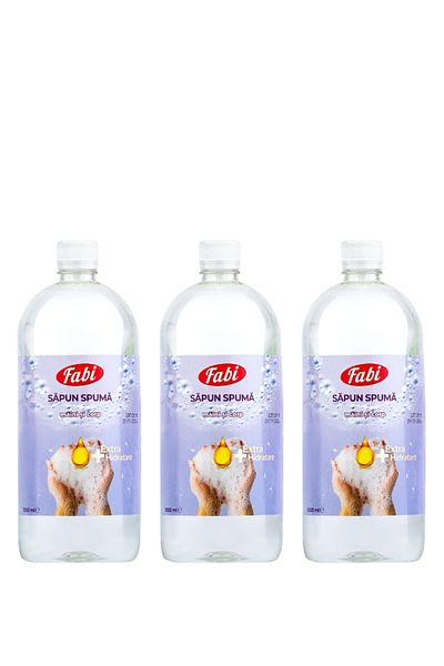 FABI Pack of 3 x Foam Soap, Fabi, 3 x 1L