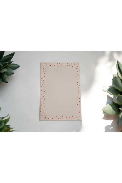 Ez&Tu Stıcker A5 Czech Pluck Memo Pad – 47 Sheets, Heart Pattern, Note and Planning Paper