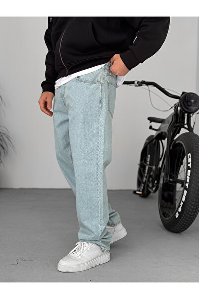 BYBASICMAN Ледено сини базови широки дънки GJ-16613/16453