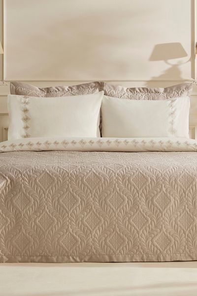 Karaca Home Beige Duet Set - Gloriy 100% Cotton 7 Piece