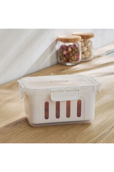 Home Box Sistematico Clip Lock Canister with Drainage - 1000 ml