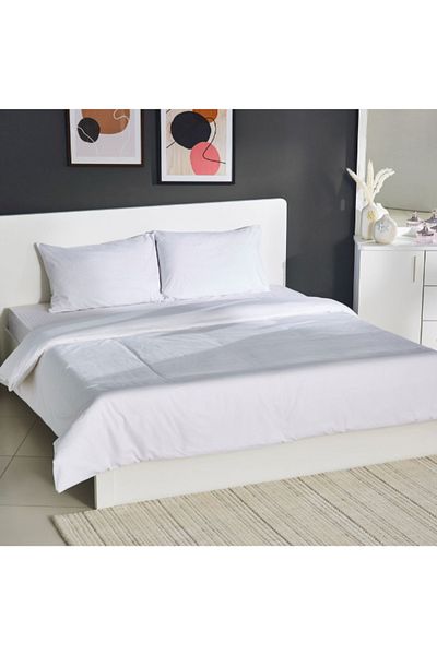 Home Box Ballina 3-Piece Solid Cotton Super King Duvet Cover Set - 240x220 cm