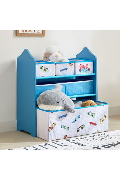 Home Box رف تخزين قماشي للبيسبول من جيرهيد كانديس مزود بـ 6 صناديق - 63x30x70 سم