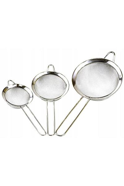 Hayveys home Multi-Purpose Stainless Steel 3 Size Strainer Tea Herb Tea Strainer