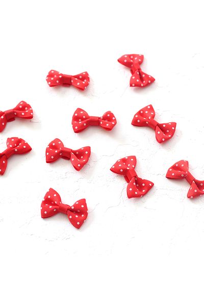 Bimotif Bow, Polka Dot 10 Pieces (red)