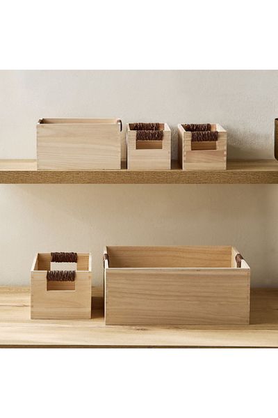 Home Box Paulownia 5-Piece Wooden Box Set