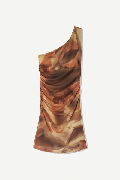 Bershka Asymmetric tulle mini dress