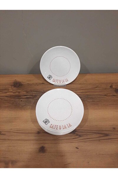 Keramika KERAMİKA 20 CM PASTA TABAĞI 6 ADET PARLAK CAFE