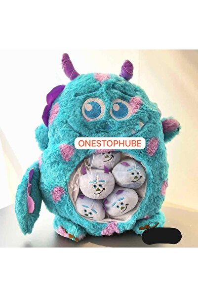 onestophub مجموعة حقيبة مونستر وميني قطيفة – 50 سم (مجموعة من 5)