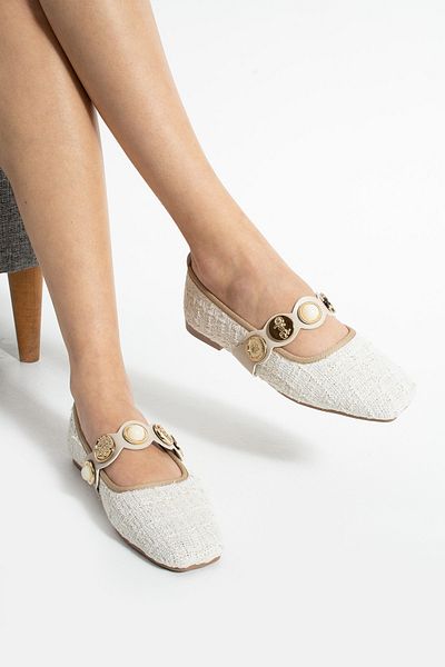 FEMME FATALE Bella Special Stoff Buckle Mary Jane Ballet