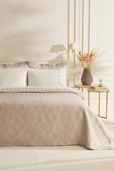 Karaca Home Beige Duet Set - Gloriy 100% Cotton 7 Piece