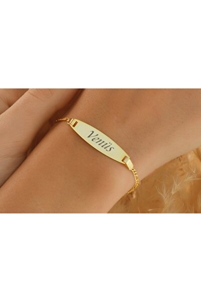 Queen Silver Jewelry 925 ayar gümüş isimli çocuk künyesi figaro zincir