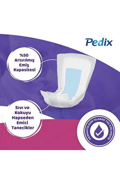 PEDİX  Mesane Pedi Unısex Büyük Boy Large (L)  120 Adet
