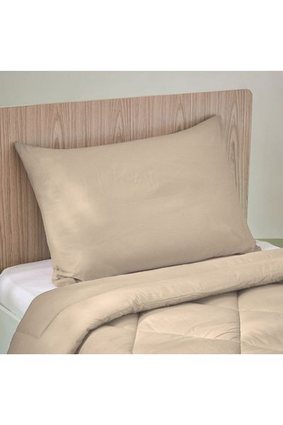 Home Box Ballina 2-Piece Solid Cotton Twin Comforter Set 160x220 cm