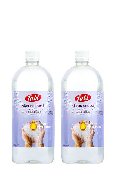 FABI Pachet 2 x Sapun Spuma, Fabi, 2 x 1L