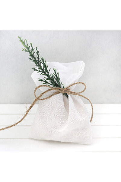 Bimotif Düz Beyaz Ham Bez Kese, 9x12 Cm 10 Adet