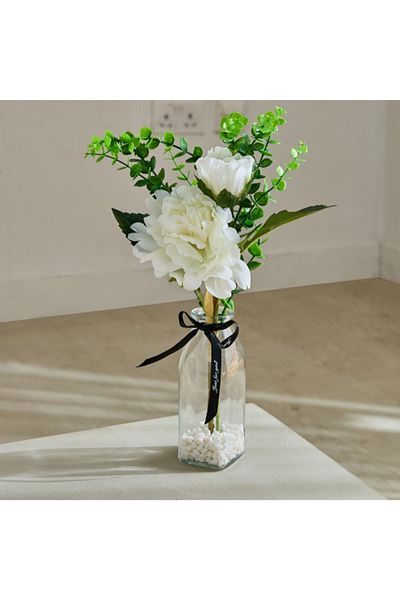Home Box Areos Flower Arrangement in Glass Vase - 36 cm