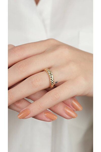 Arpaş 14 Ayar Altın Burgulu Sade Yüzük 857