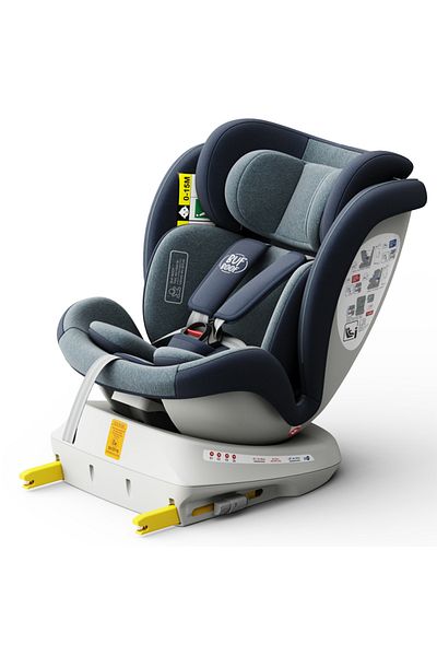 BUF BOOF Scaun auto TWT Plus iSize Buf Boof Blue isofix Rotativ 360 Pozitie Somn Top Tether 40-150 cm