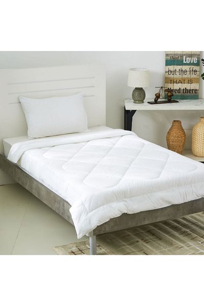 Home Box Ballina 2-Piece Solid Cotton Twin Comforter Set 160x220 cm