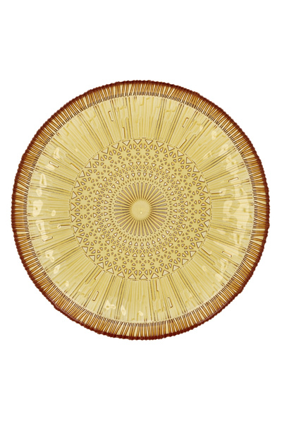 Bitz Kusintha Servis Tabağı Yuvarlak Amber 3 Cm - Çap:30 Cm